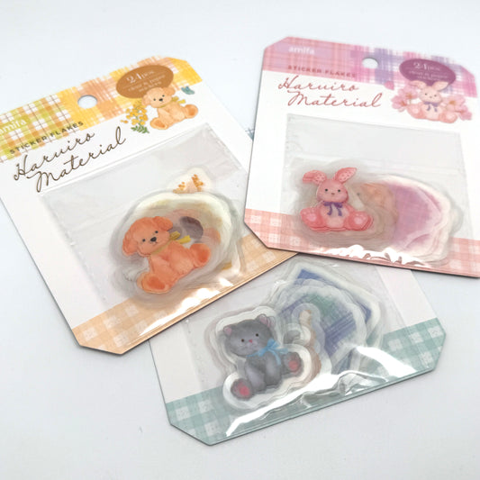 Katze / Hund/ Hasen - Folienaufkleber /Washi EtikettenSticker