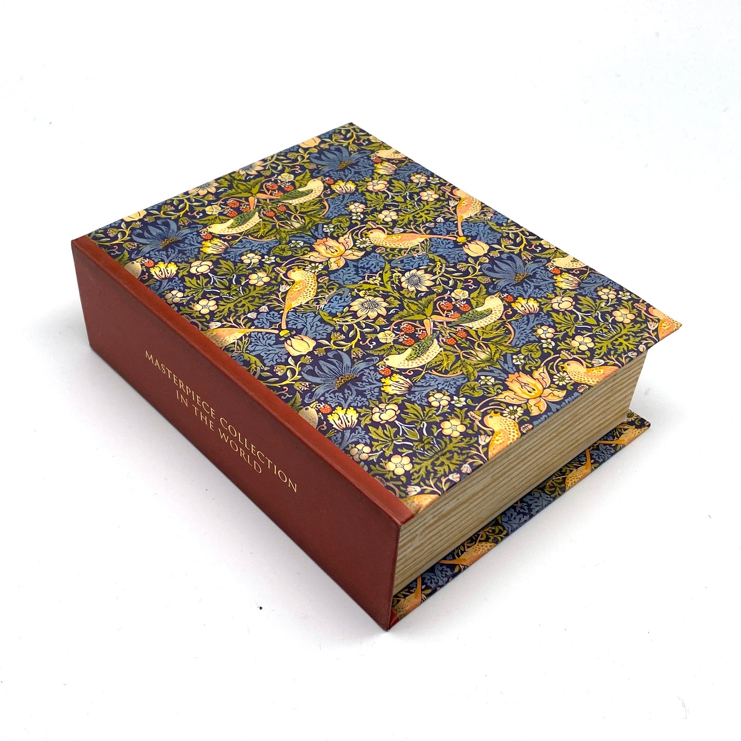 Geheimversteck Kartonbox in Buchform – William Morris Design