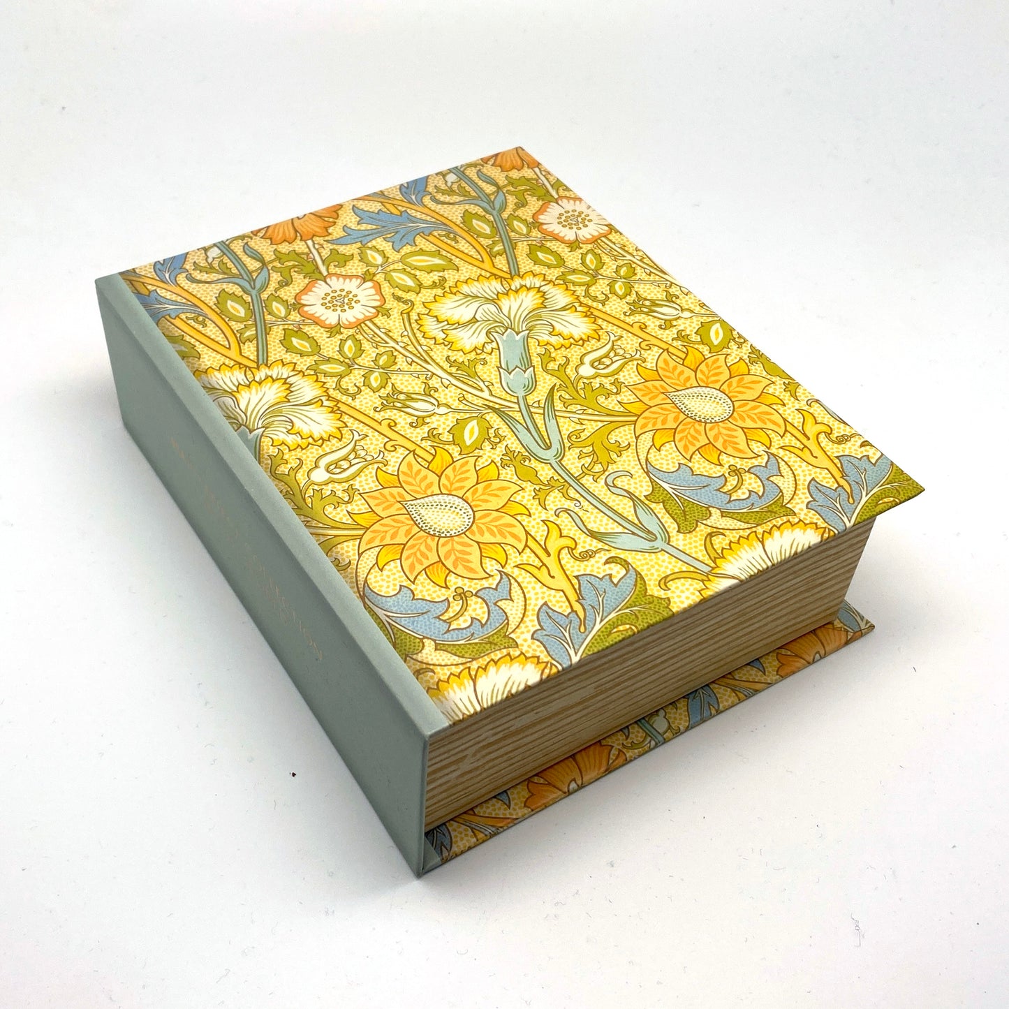 Geheimversteck Kartonbox in Buchform – William Morris Design