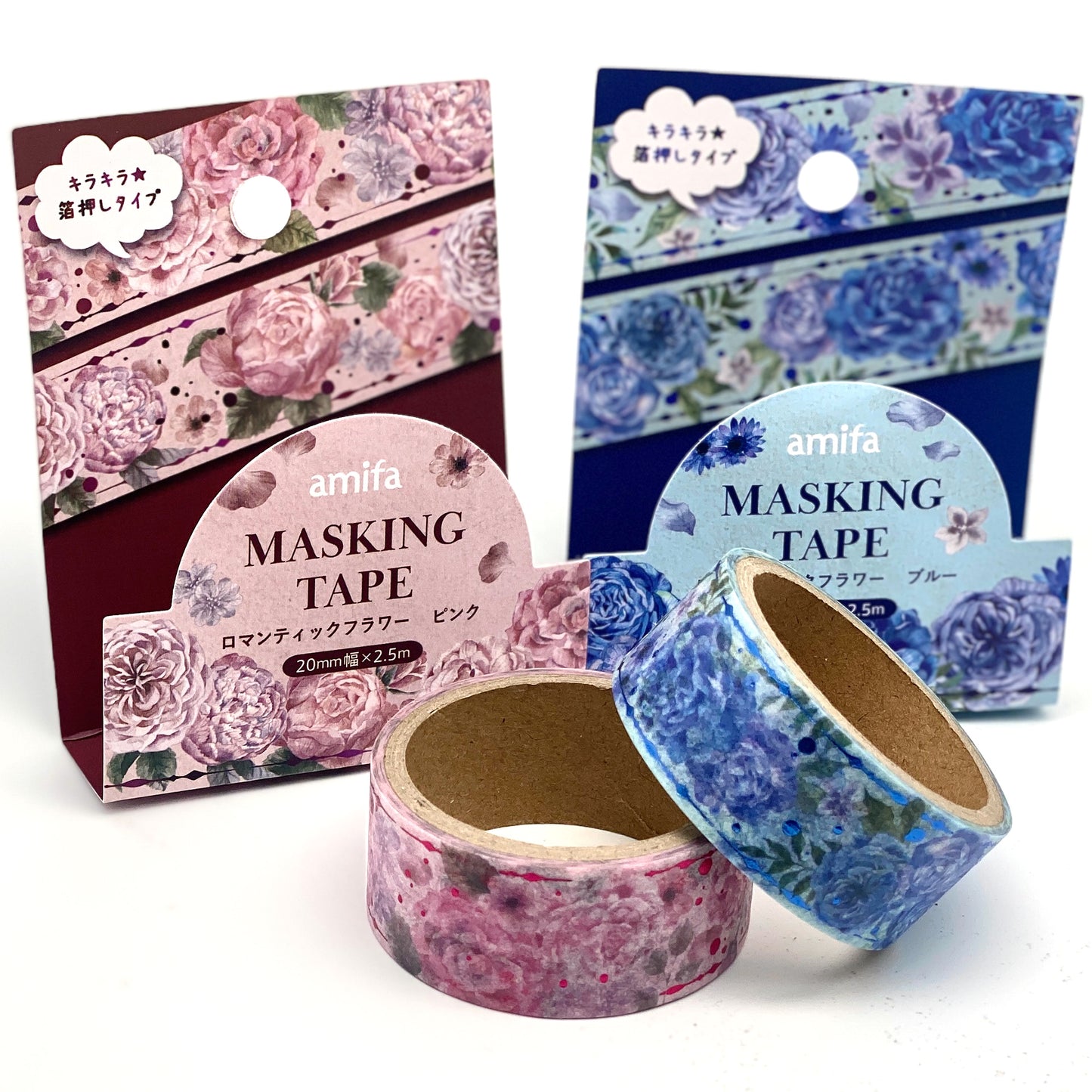 Rosen mit Folienapplikation - Washi - /Maskingtape