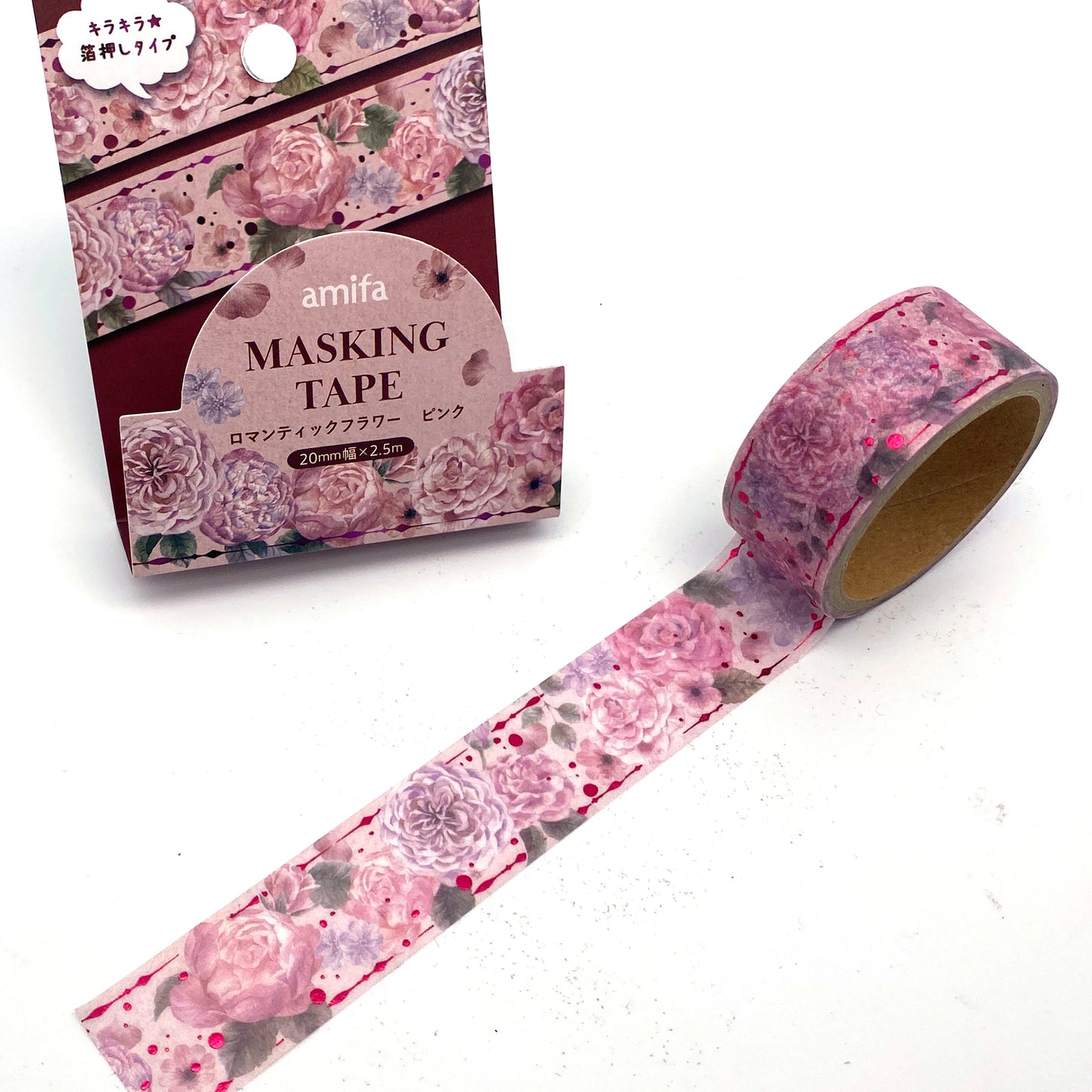 Rosen mit Folienapplikation - Washi - /Maskingtape