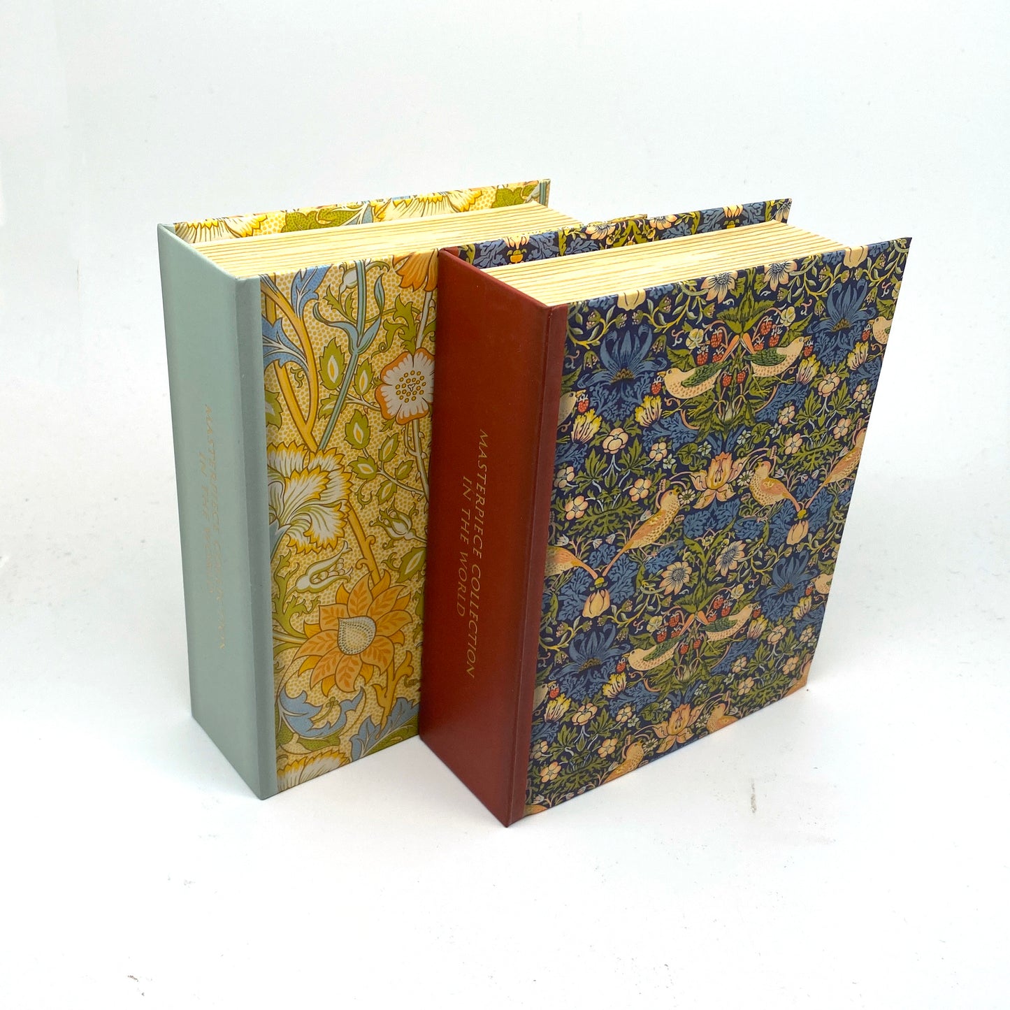 Geheimversteck Kartonbox in Buchform – William Morris Design