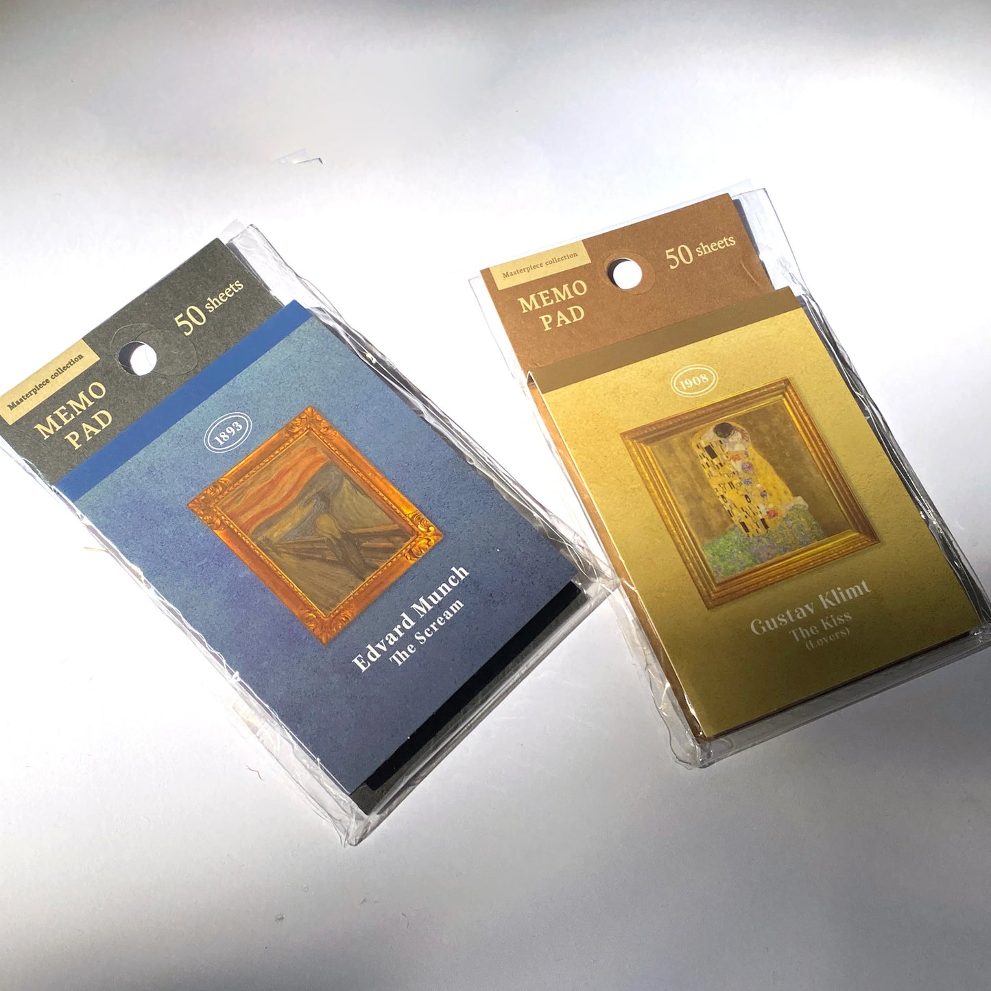 Art Sticky Notes Set – Klimt The Kiss, Munch The Scream, Cottage Garden, Portrait Ida Roessler – Haftnotizen Block