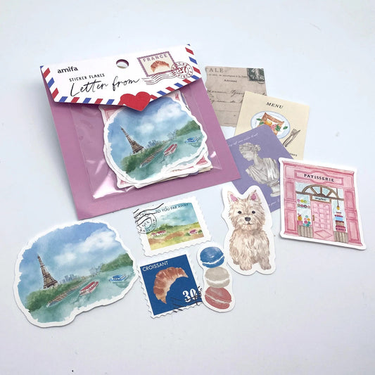 Japan, Frankreich & Taiwan - Sticker, Papieraufkleber