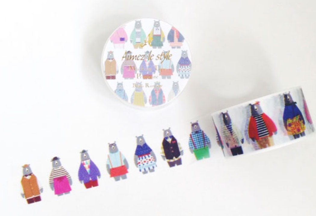 Bears Runway - Washi Tape / Masking Tape