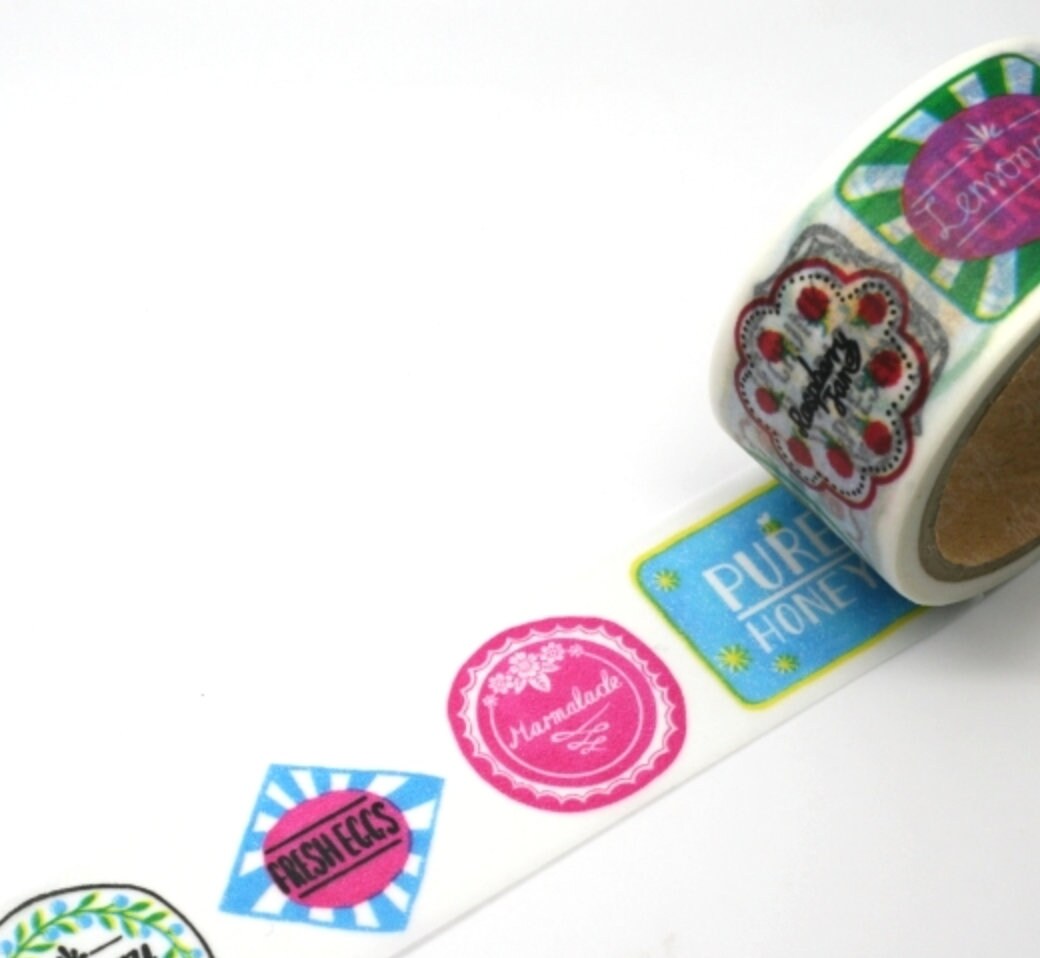 Fruit Labels 28mm/7m Washi Tape / Maskin...