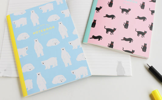 Notizheft Katze / Eisbär A5