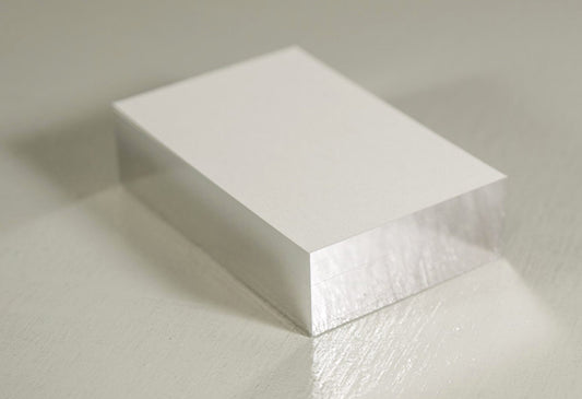 Visitenkarten neutral/Silber Folienschnitt 50 S...