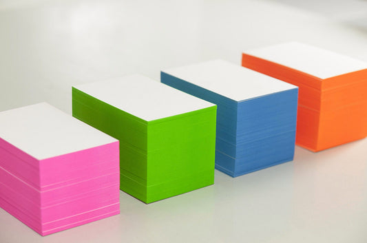 Visitenkarten neutral/Neon / Pink / blau / grün / orange