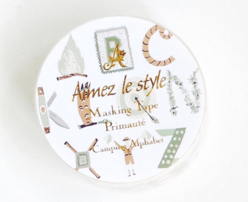 Camping Alphabet 28mm/7m Washi Tape / Masking T...