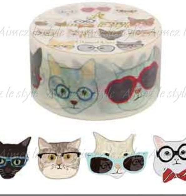 Glassed Cat 28mm/7m Washi Tape / Masking Tape