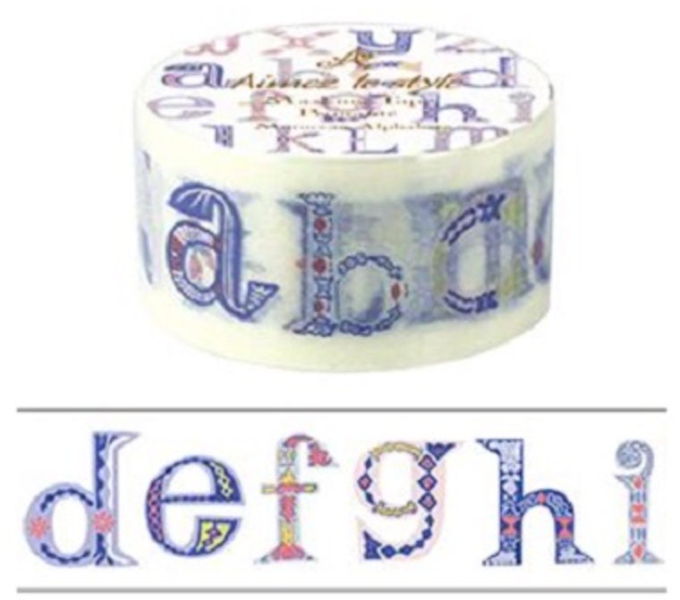 Moroccan Alphabet 28mm/7m Washi Tape / Masking ...