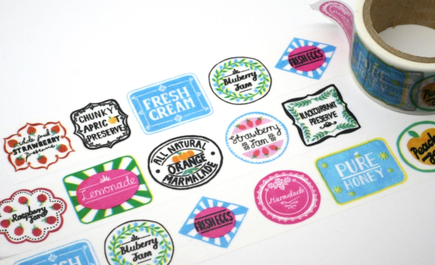 Fruit Labels 28mm/7m Washi Tape / Maskin...