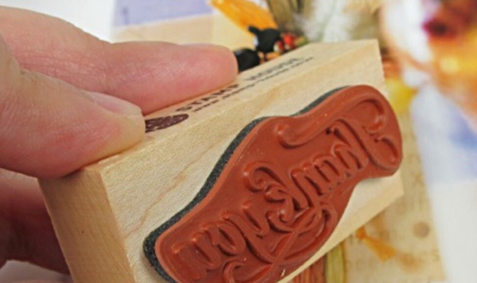 Stempel "Thank you" Schreibschrift