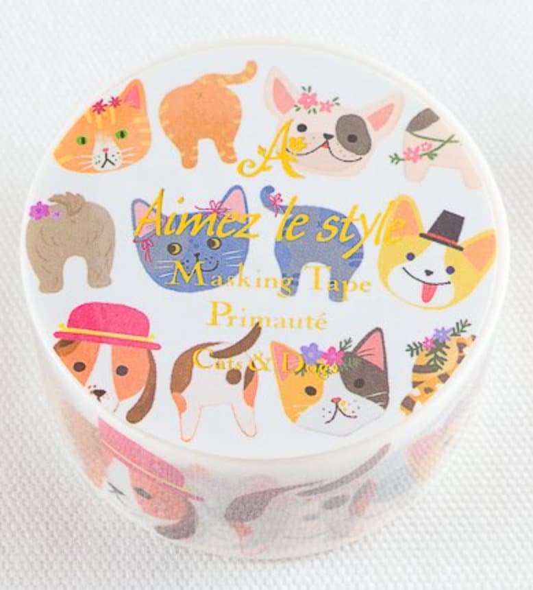 Cats & Dogs 28mm/7m Washi Tape / Masking ...