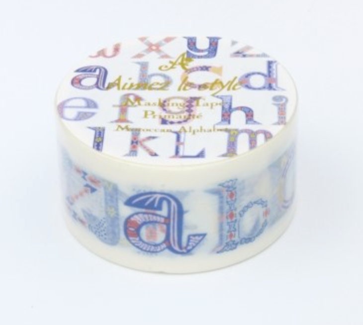 Moroccan Alphabet 28mm/7m Washi Tape / Masking ...