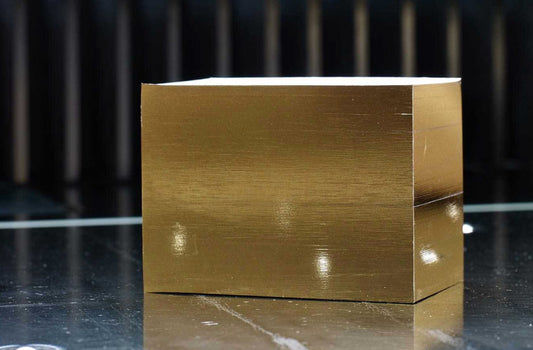 Visitenkarten neutral/Gold Folienschnitt 50 Stück