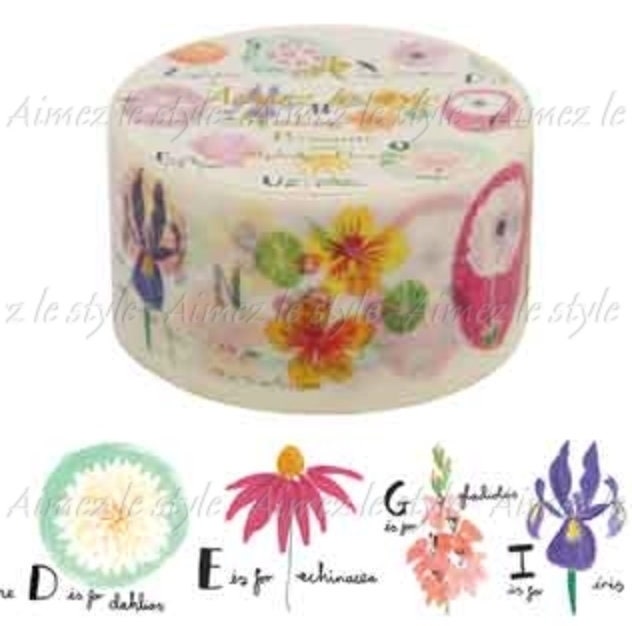 Alphabet Flower 28mm/7m Washi Tape / Masking T...