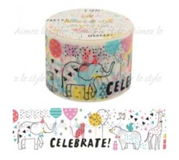 Happy Party, 38mm x 7m, Washi-/Maskingtape