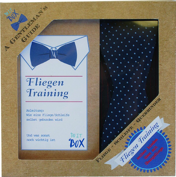 Fliegentraining Geschenkbox "Fliege" binden üben