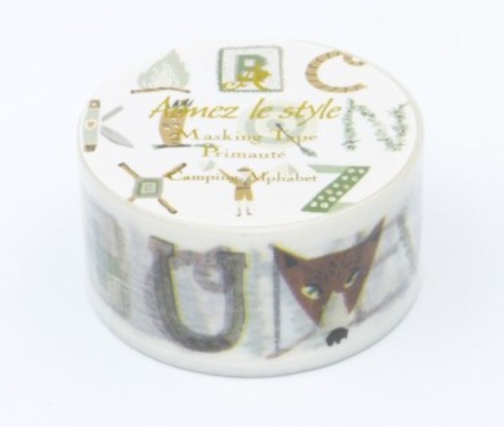 Camping Alphabet 28mm/7m Washi Tape / Masking T...