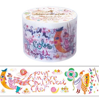 Colorful Letter Wide Washi Tape / Masking Tape