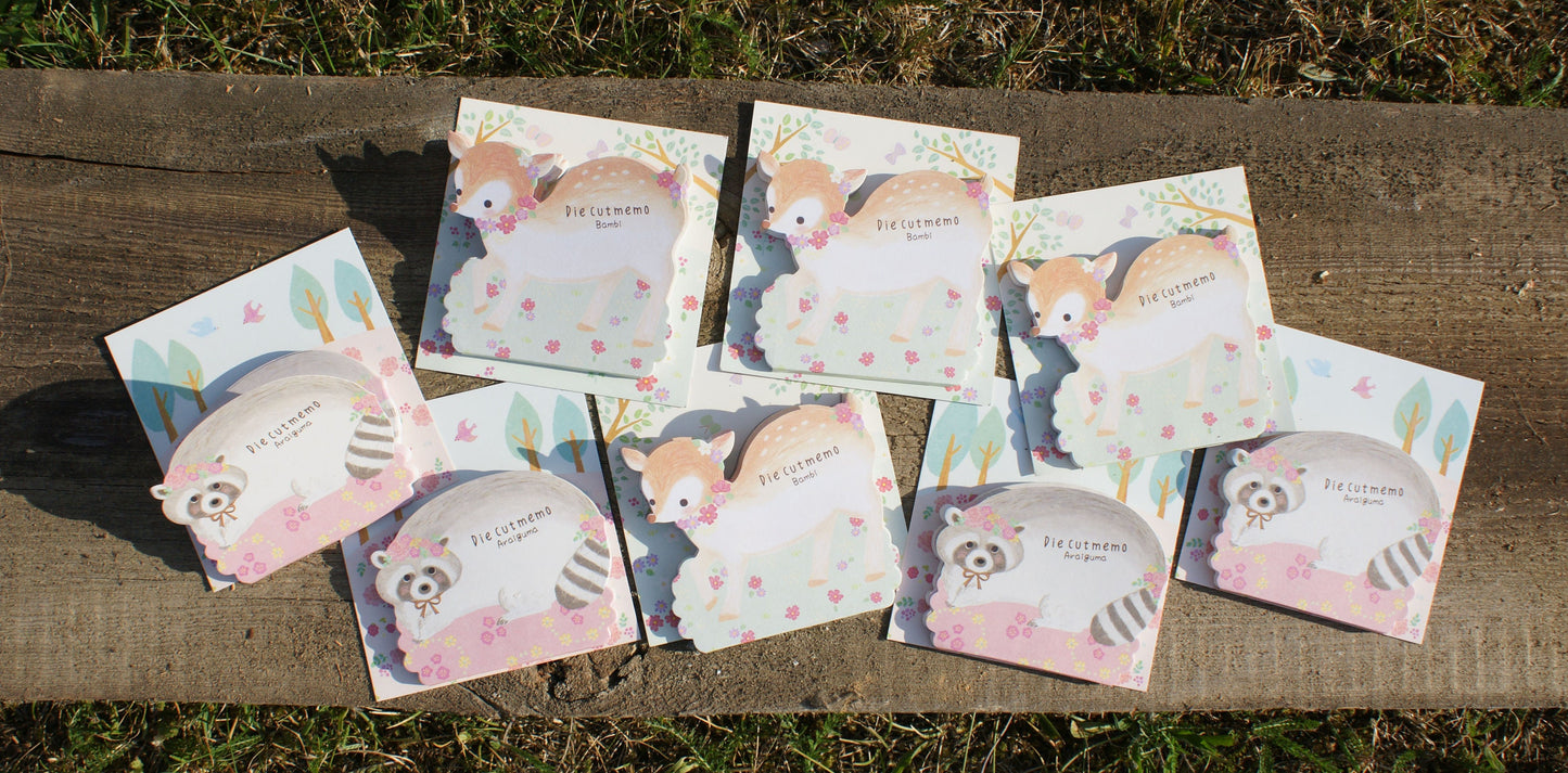 Bambi / Waschbär Notizblock/ Memo pad Raccoon / Bambi Amifa