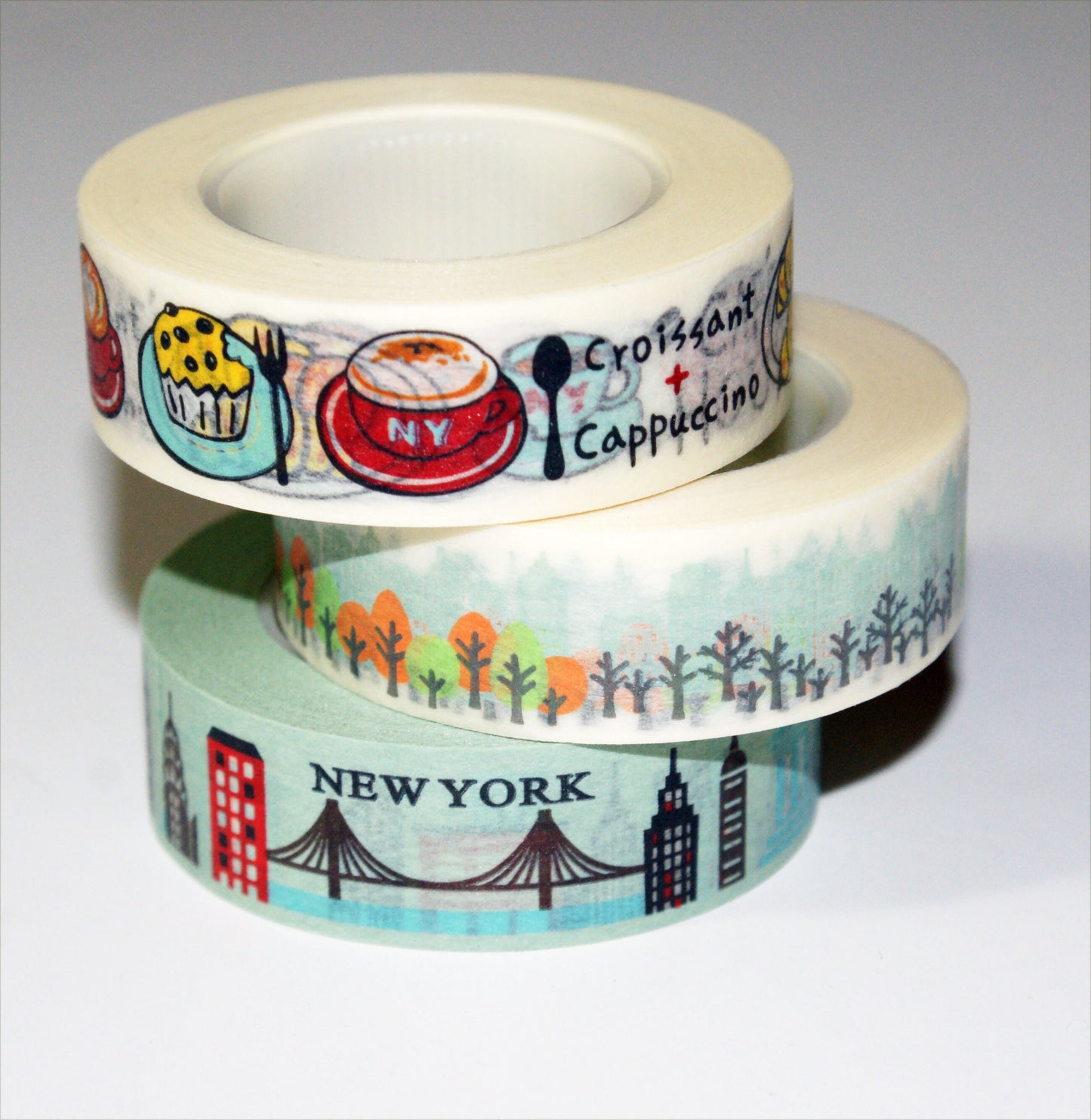 NYC Central Park Skyline 15 m x 15 mm Washi Tape / Mas...