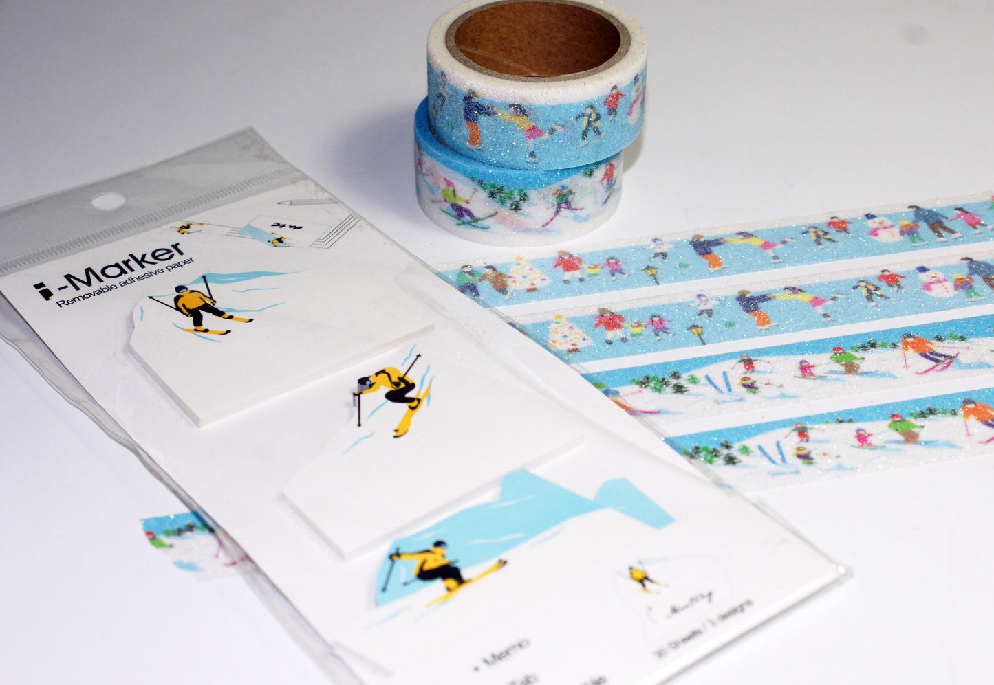 Winter Sport Masking / Washi Tape Haftnotiz Memo