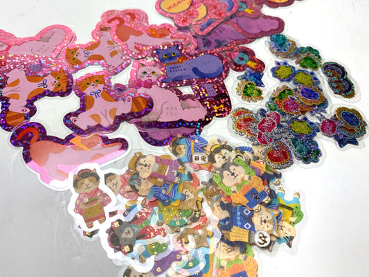 Glitzer - Katzen - Diamonds  und Ninja Katzen , Aufkleber