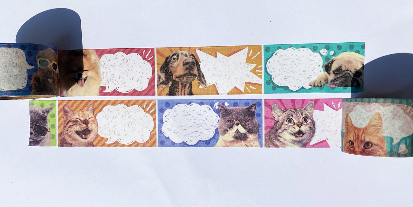 Katzen Hunde Etiketten - Tape" Masking Tape Washi Tape