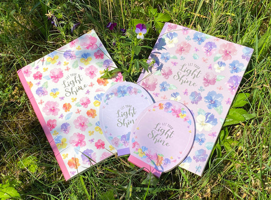 Notebook Notizheft Notizblock "Stiefmütterchen" A5