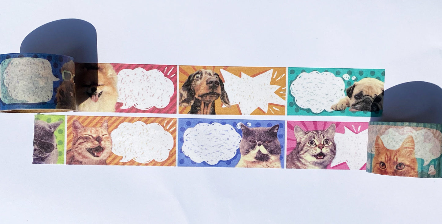 Katzen Hunde Etiketten - Tape" Masking Tape Washi Tape