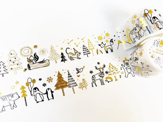 Golden Forest Washi Tape / Masking Tape 7 Meter