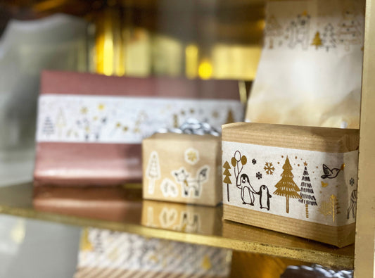 Golden Forest  Washi Tape / Masking Tape 7 Meter