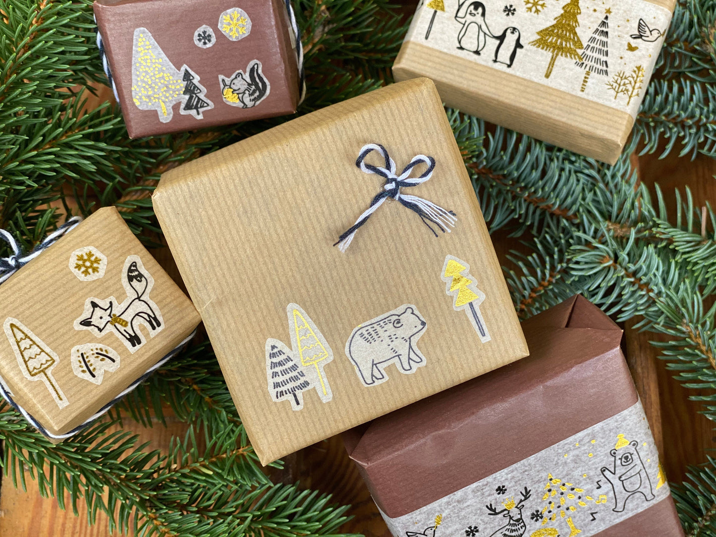 Golden Forest Washi Tape / Masking Tape 7 Meter