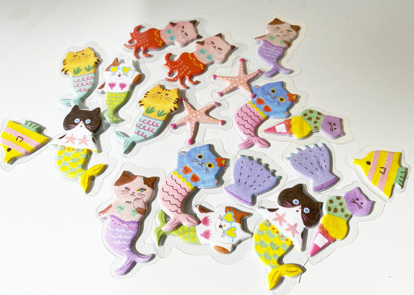 Meerjungkatzen, Eis, Pinguine, Happy , Sticker Aufkleber