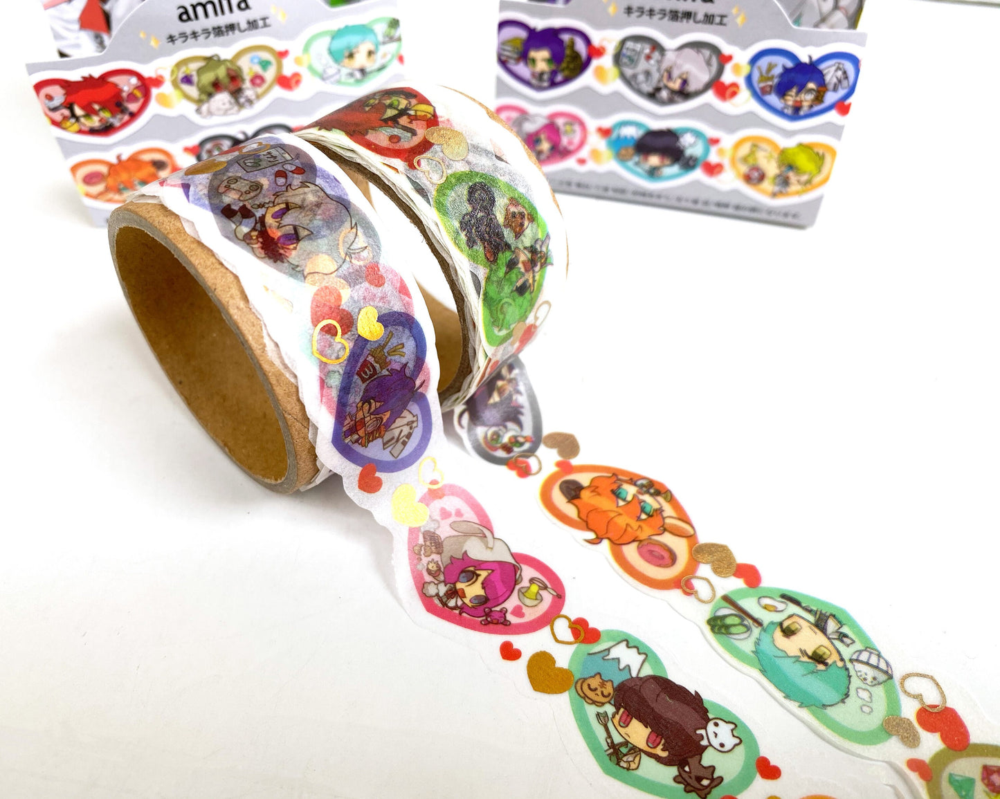 Manga Washi Tape / Masking Tape mit Kontur und Folienapplikation (20mm x2 m)