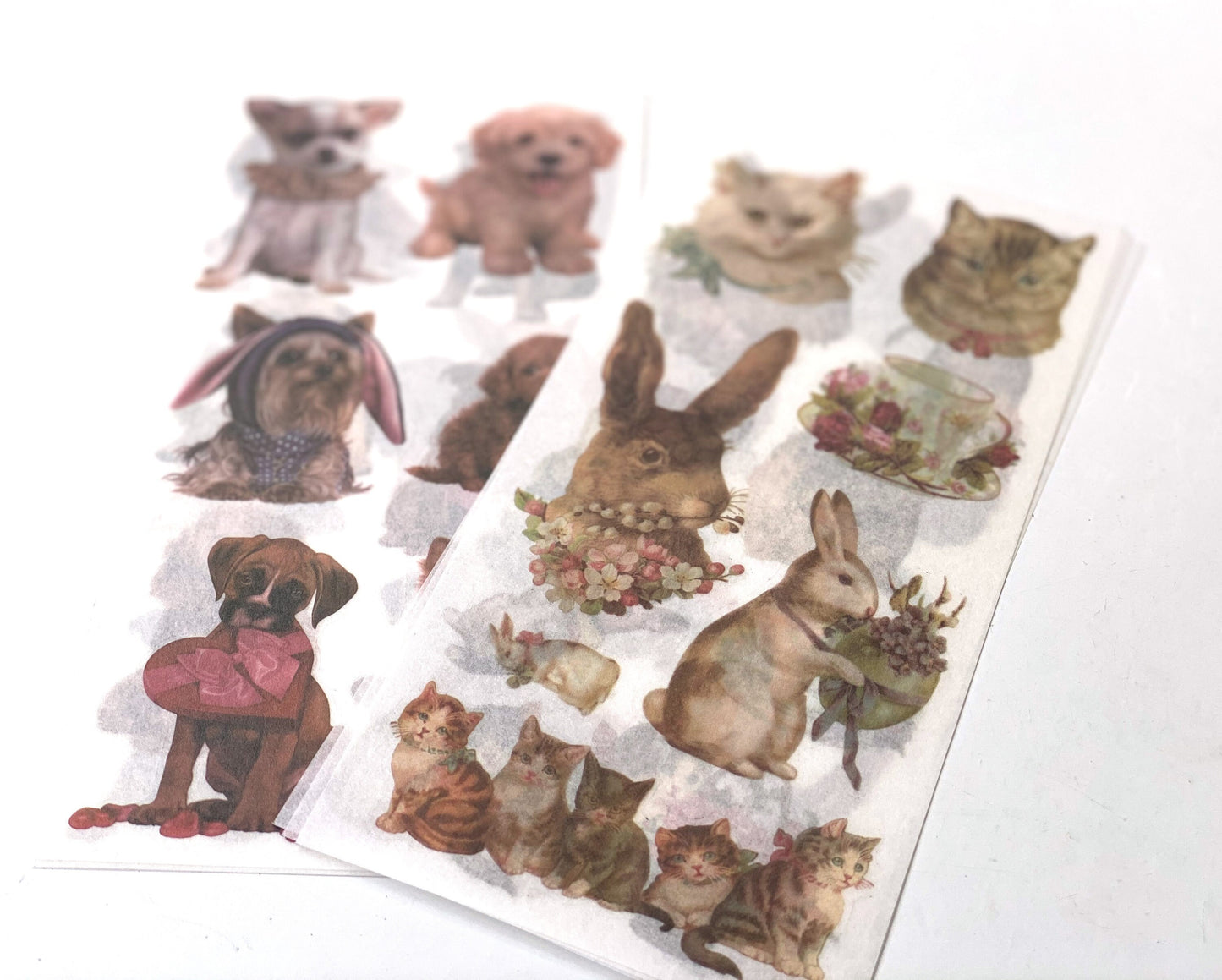 Stickersets "Katzen und Hasen" "Hunde" Sticker, Aufkleber,