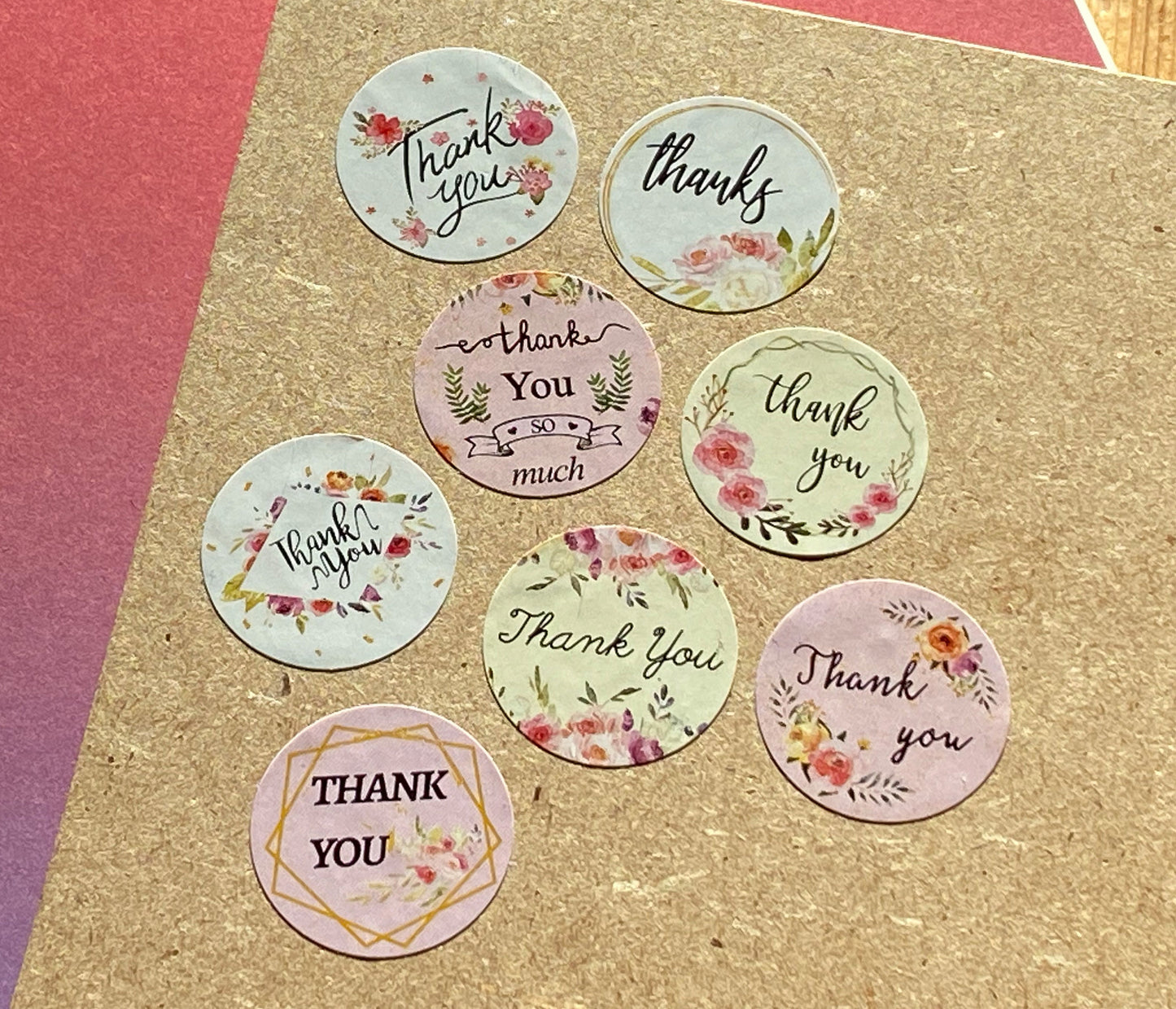 Thank you Sticker / Aufkleber / Etiketten
