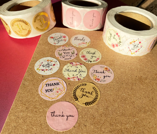 Thank you Sticker / Aufkleber / Etiketten