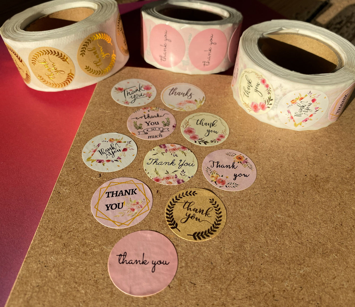 Thank you Sticker / Aufkleber / Etiketten