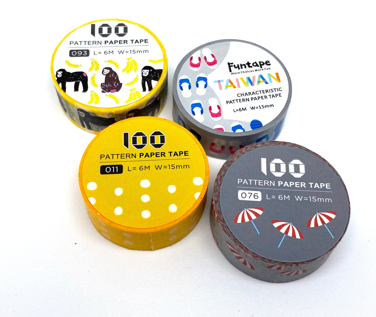 Sonnenschirm, Affen, FlipFlop,   6 m x 15 mm Masking Tape
