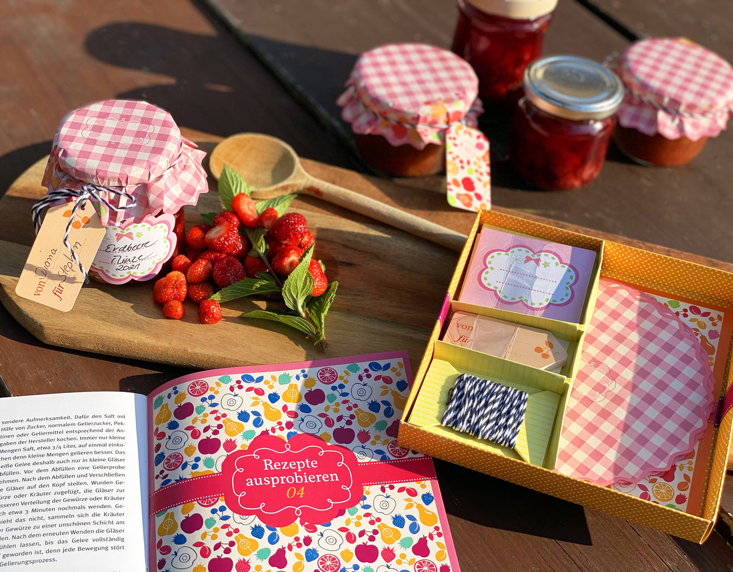 Marmeladen Label Set „Geschenkbox“ – Für Selbstgemachtes mit Stil