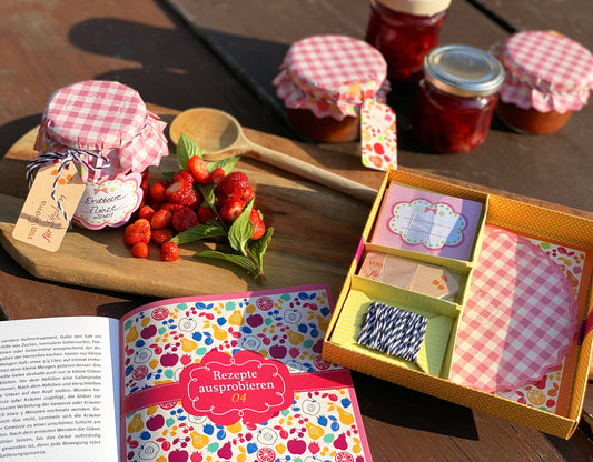 Marmeladen Label Set „Geschenkbox“ – Für Selbstgemachtes mit Stil