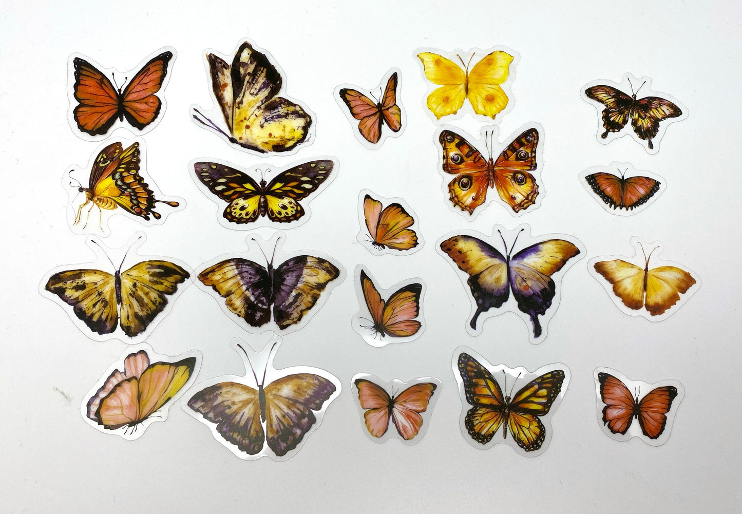 Schmetterlinge Libellen Sticker / Aufkleber je 40 Stück