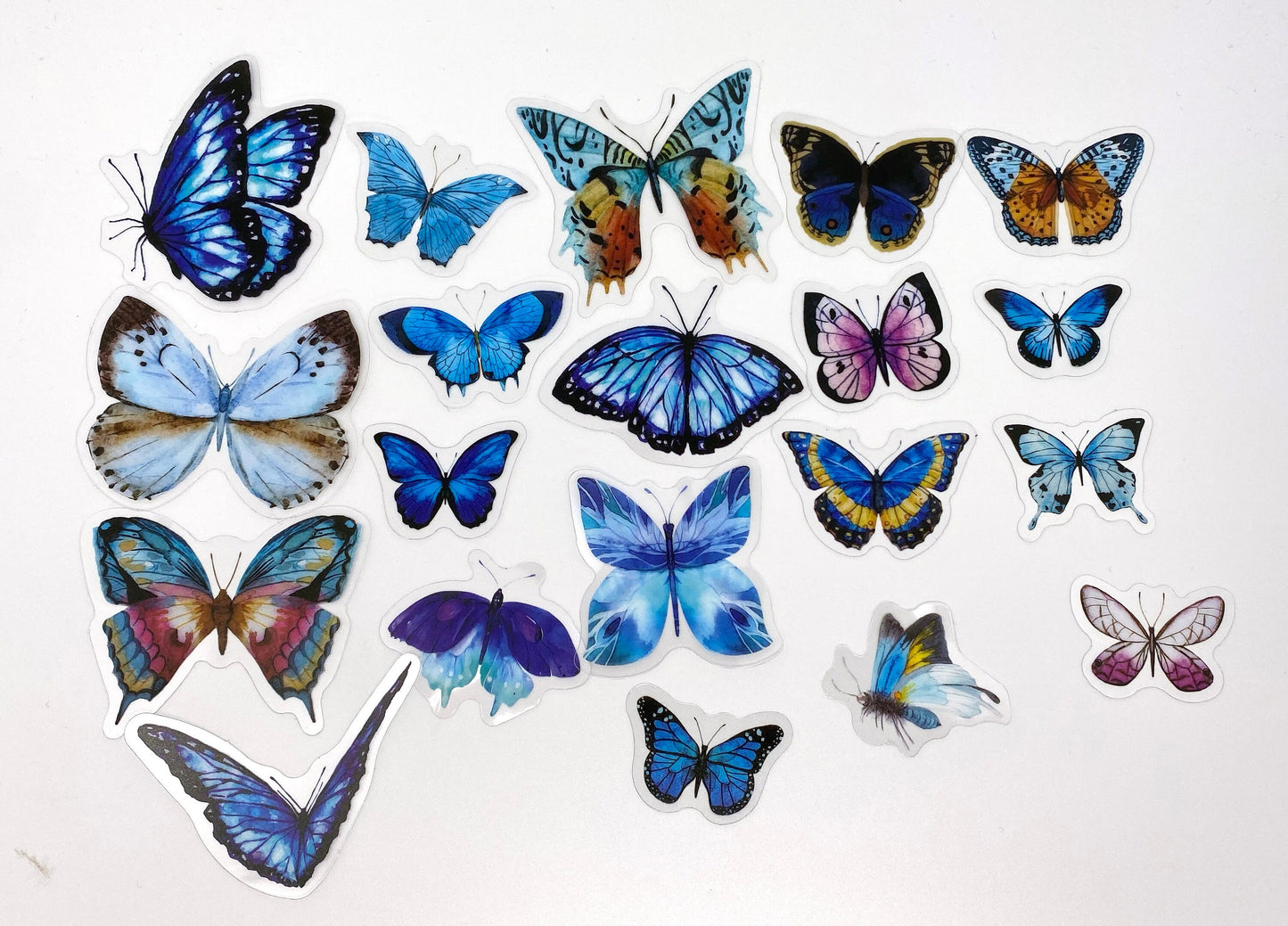 Schmetterlinge Libellen Sticker / Aufkleber je 40 Stück