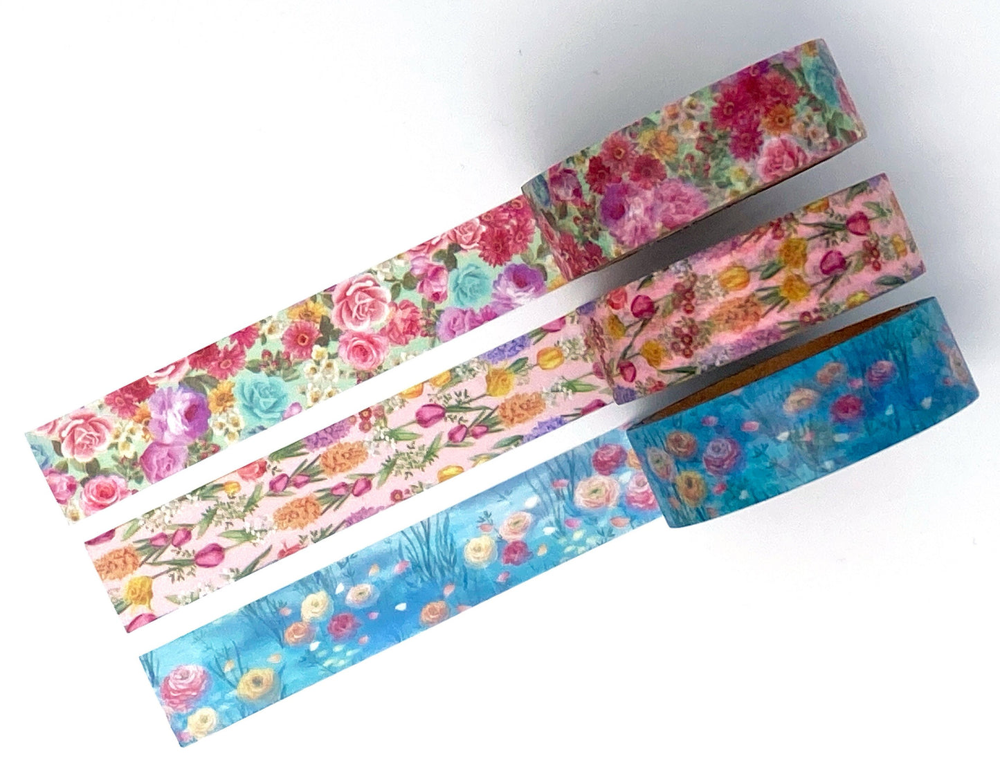 Blumenmuster, Washi Tape/Masking Tape 15mm x 6M