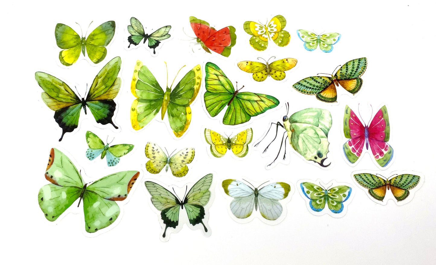Schmetterlinge Libellen Sticker / Aufkleber je 40 Stück