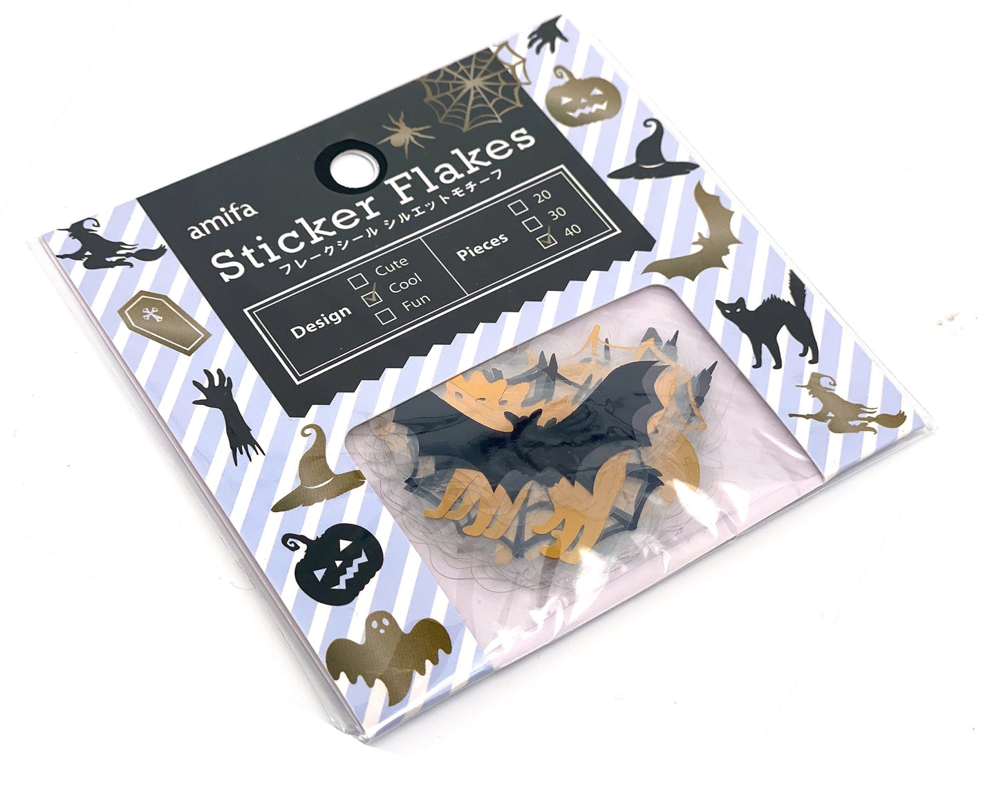 Halloween Gold und Schwarz Sticker, Aufkleber